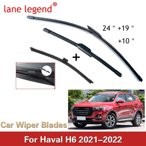 Для Haval H6 2021 2022 резиновые щетки стеклоочистителя для Great Wall автомобильные шайбы аксессуары для очистки переднего и заднего стекла 24 "19" 10"