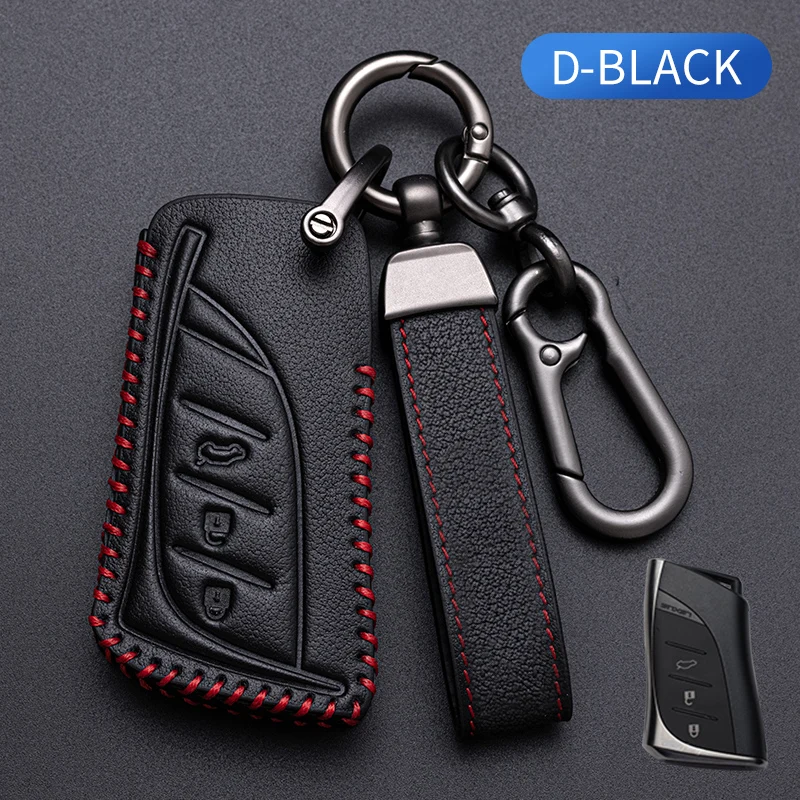 

Genuine Leather Car Remote Key Case For Lexus UX ES UX200 UX250h ES200 ES300h ES350 US200 US260h Cover Holder Smart Keychain