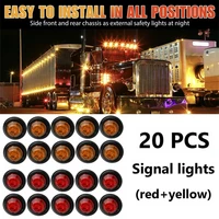 lights universal waterproof lorry red yellow amber 12v truck trailer led lights indicators front rear side marker 0 75