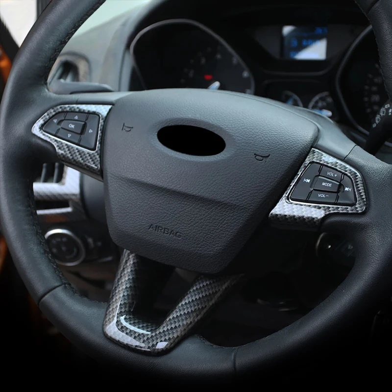

Car Steering Wheel Protector Cover Frame Trim Decorative Sticker For Ford Focus Escape EcoSport 2015 2016 2017 2018
