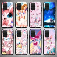 cute pokemon sylveon eevee phone case for samsung galaxy s21 plus ultra s20 fe m11 s8 s9 plus s10 5g lite 2020