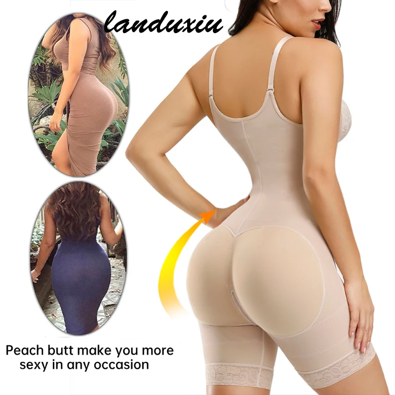 

Landuxiu Colombianas Reductora Butt Lifter Tummy Control Body Shaper Waist Trainer Corset Shapewear Bodysuit Slimming Underwear