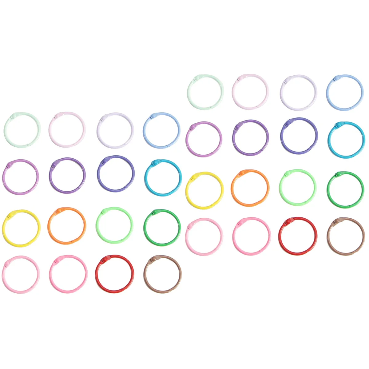 

100 Reusable Binder Rings Wear-resistant Key Rings Multi-function Book Rings Keys Accessory