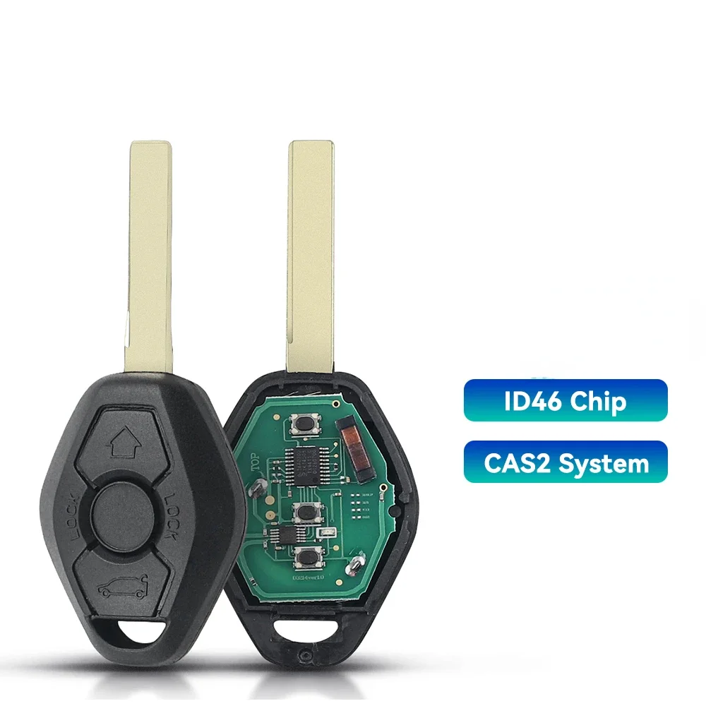 

KEYYOU с аккумулятором CAS2 CAS 2, удаленный ключ ID46, замена для BMW 1 E87 3 E46 5 E60 E61 6 E63 E64 серии X5 E70 HU58 HU92 Blade