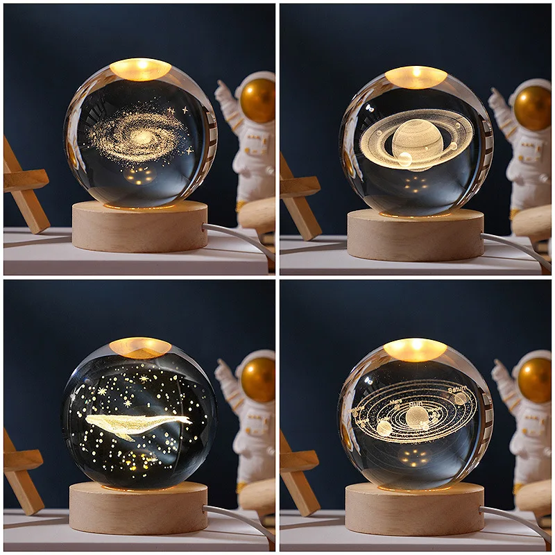 

Креативный хрустальный шар в виде Галактики, светящиеся украшения для Галактики, украшение для дома, праздничный подарок для пары, девушки, подруги