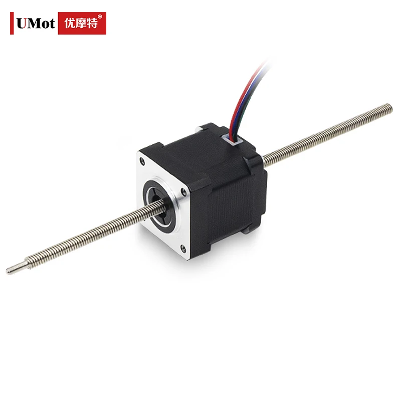 Фото UMOT 35*38 мм Micro Nema14 Cnc Необычный ходовой винт Шаговый двигатель 0,22 Нм DC 1A Tr5*2 мм Длина винта 190 мм Свинец 2 мм Тяга 105N №1