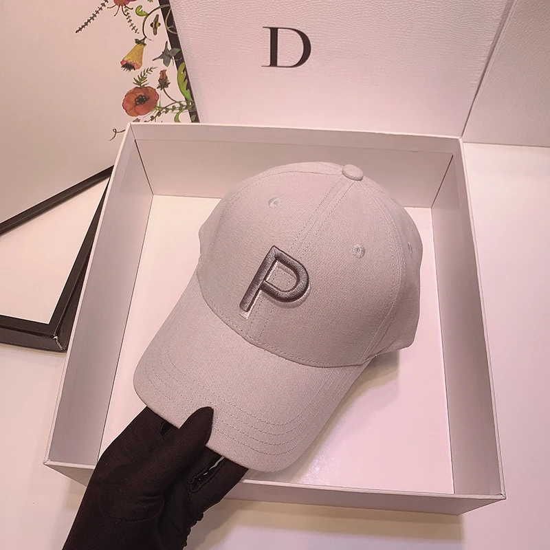 

2023 Golf Hat Men's All-match Summer Fashion Sunshade Cap Simple Casual Korean Internet Red Letter P Women's Baseball Cap