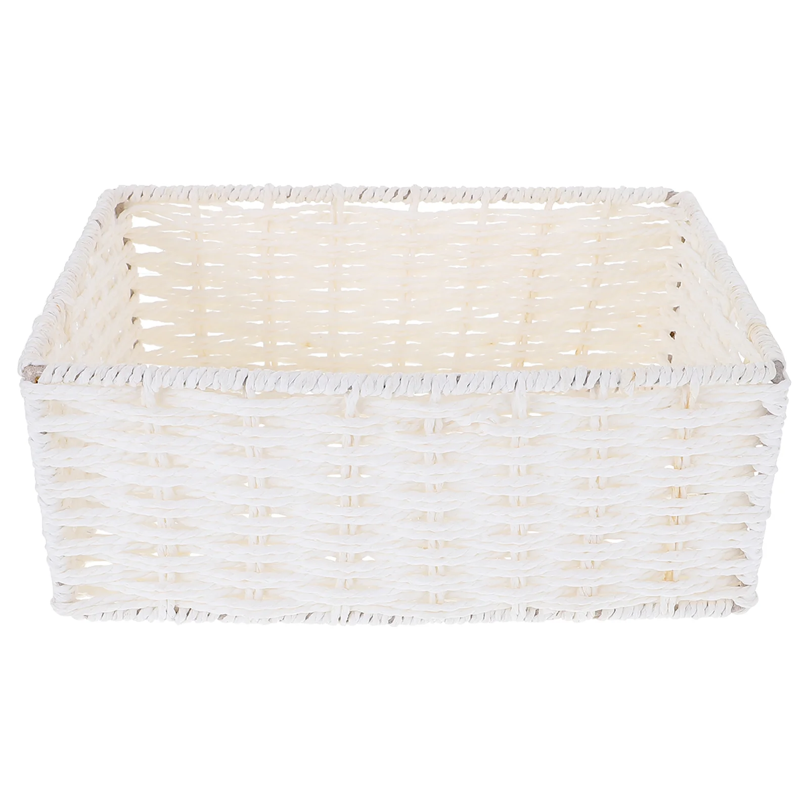 

Basket Storage Baskets Woven Organizer Tray Rattan Desktop Wicker Shelf Hamper Book Sundries Tabletop Gift Paper Bins Organizing