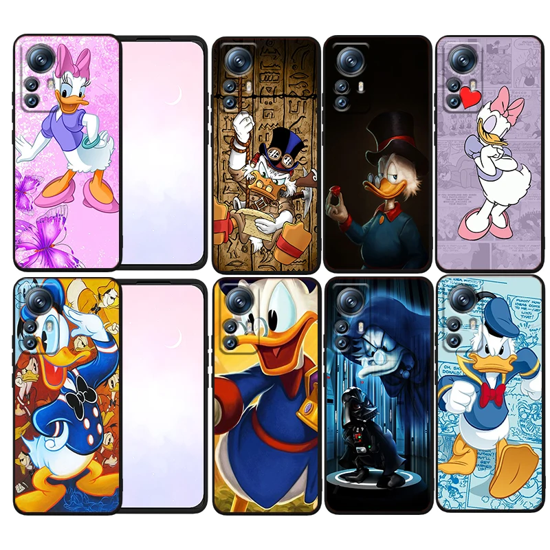 

Anime Comics Donald Duck Phone Case For Xiaomi Mi 12T 12S 12X 12 11 11T 11i 10T 10 9 Pro Lite Ultra 5G Funda Black Cover