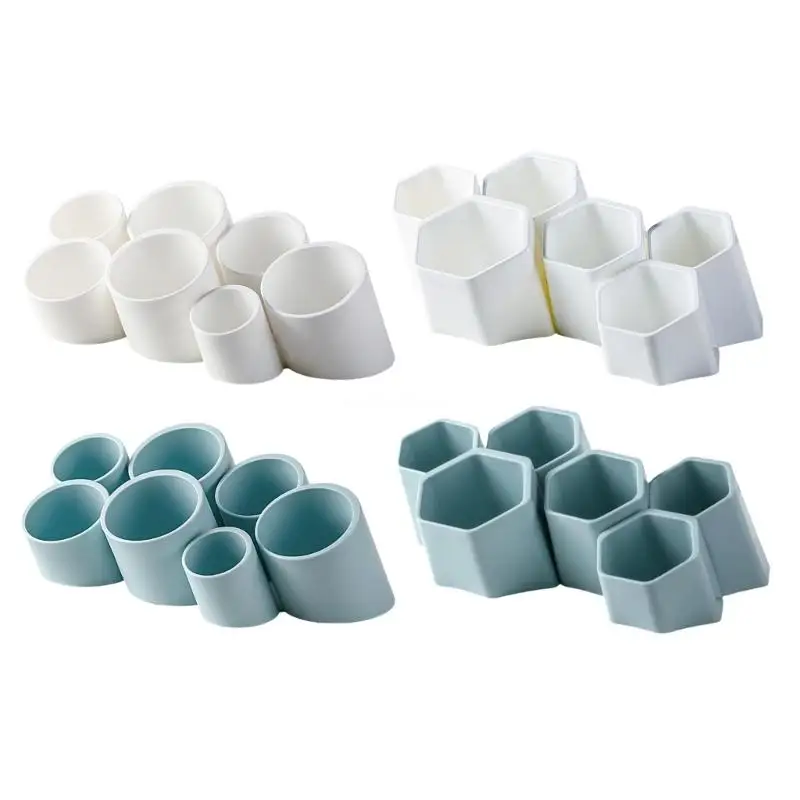 Наклонный держатель для ручек настольный карандашей чашка с 6 отделениями