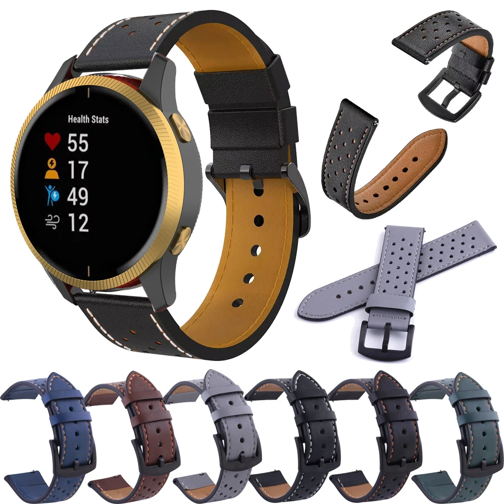 

Ремешок для наручных часов Garmin шнур 2, кожаный спортивный браслет для Garmin Forerunner 158 245 245M 645 55 Vivoactive 4 3 шнур