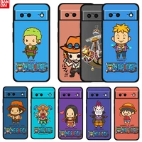 one piece red luffy shockproof cover for google pixel 6 6a 5 4 5a 4a xl pro 5g fundas soft silicone black phone case cover capa