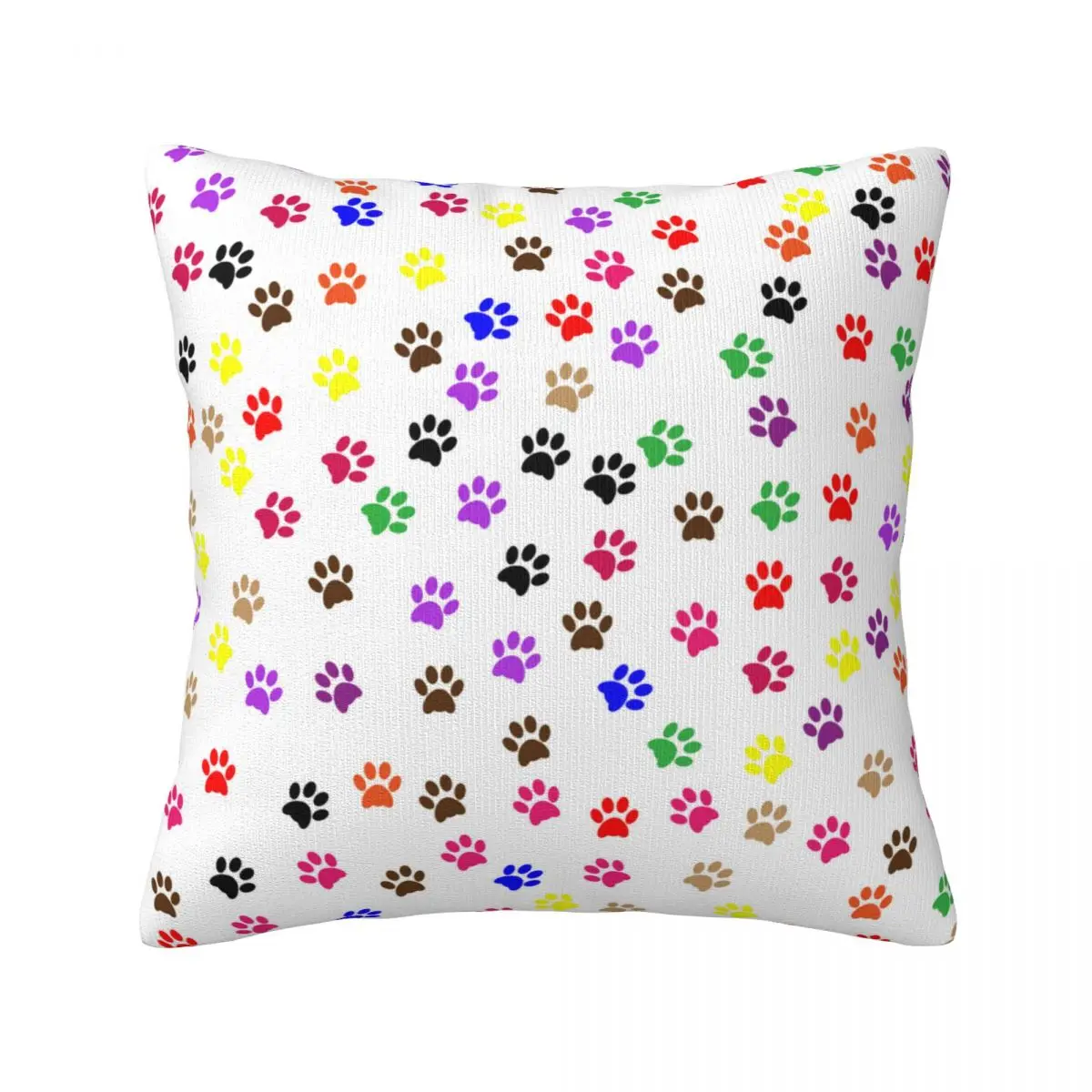 

Colorful Dog Paw Print Throw Pillow Cover Decorative Pillow Covers Home Pillows Shells Cushion Cover Zippered Pillowcase