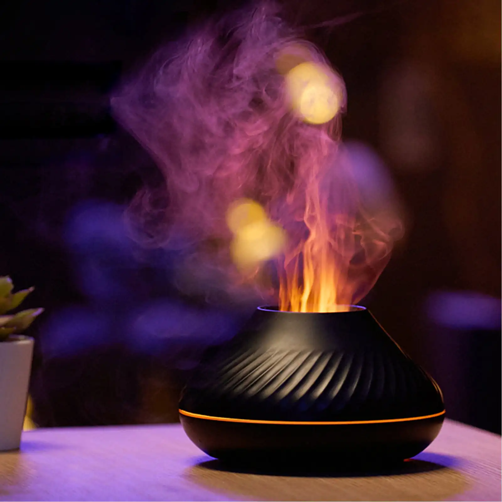 

Fire Flame Diffuser for Essential Oils Small Portable Air Fireplace Volcano Mushroom Scent Humidifier Cute Rain Cloud Humidifica