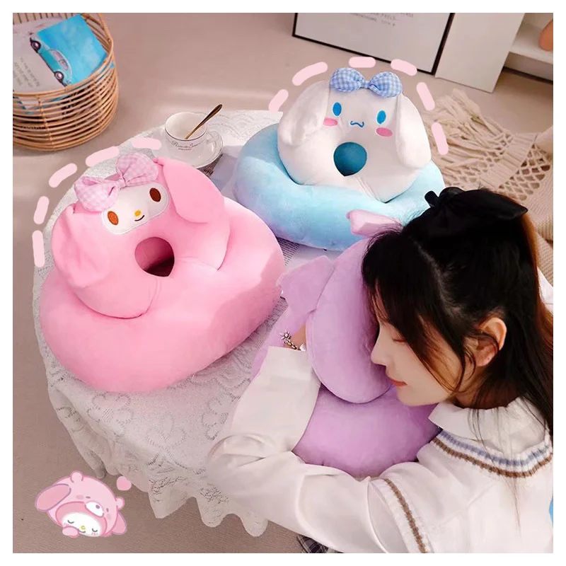 

Kawaii Cartoon Plush Doll Creative Nap Pillow Anime Sanrioed My Melody Kuromi Cinnamoroll Student Sleeping Pillow Cute Cushion