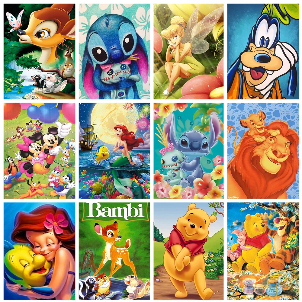 

Алмазная 5D картина из мультфильма Disney, вышивка Лило, животное, мозаика «сделай сам», декоративный подарок для детской комнаты