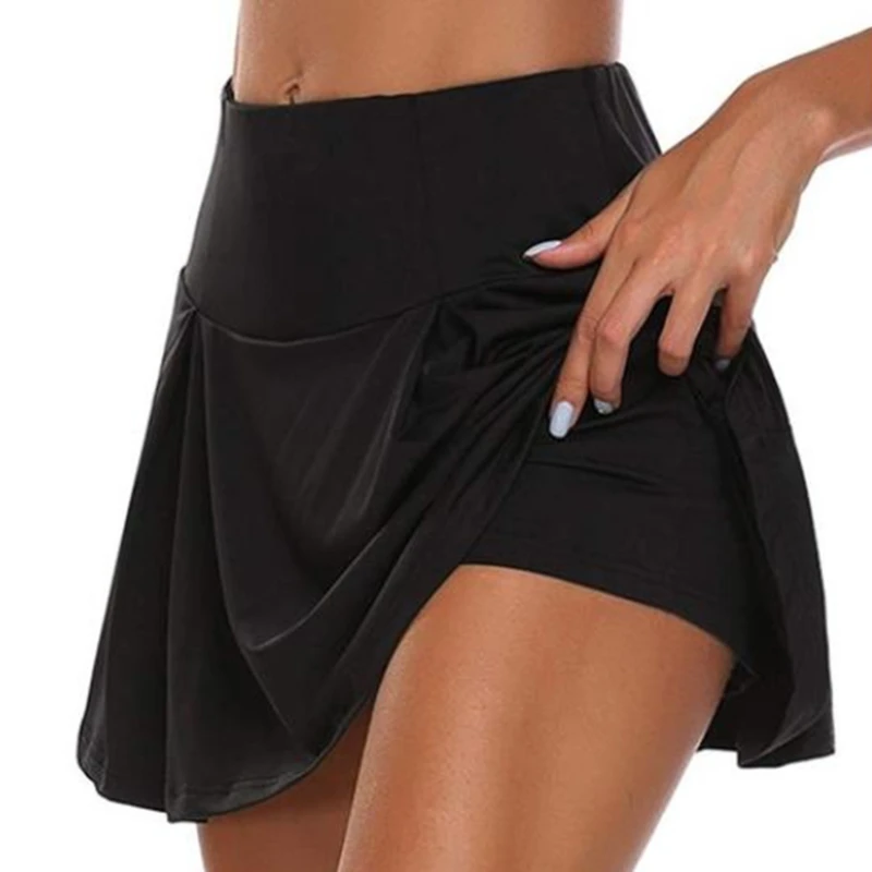 

Tennis Skirts Sports Women's High Waist Pleated Short Dress Badminton Volleyball Running Cheering Beach Dance Safety Skorts