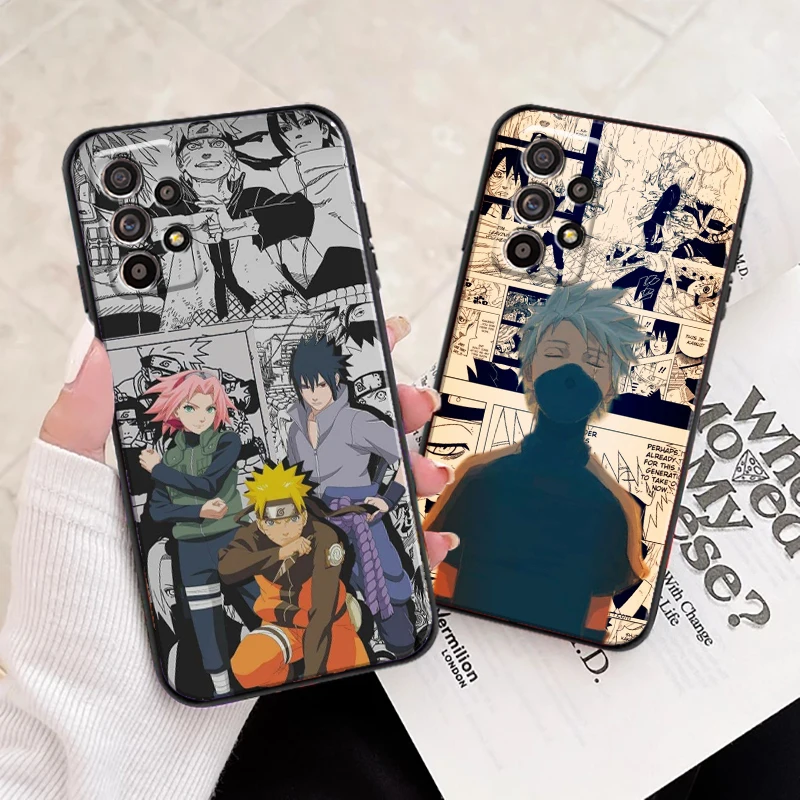 

Bandai NARUTO Cartoon Comics For Samsung A52 A72 4G 5G Phone Case Silicone Cover Carcasa Black Back Funda Liquid Silicon