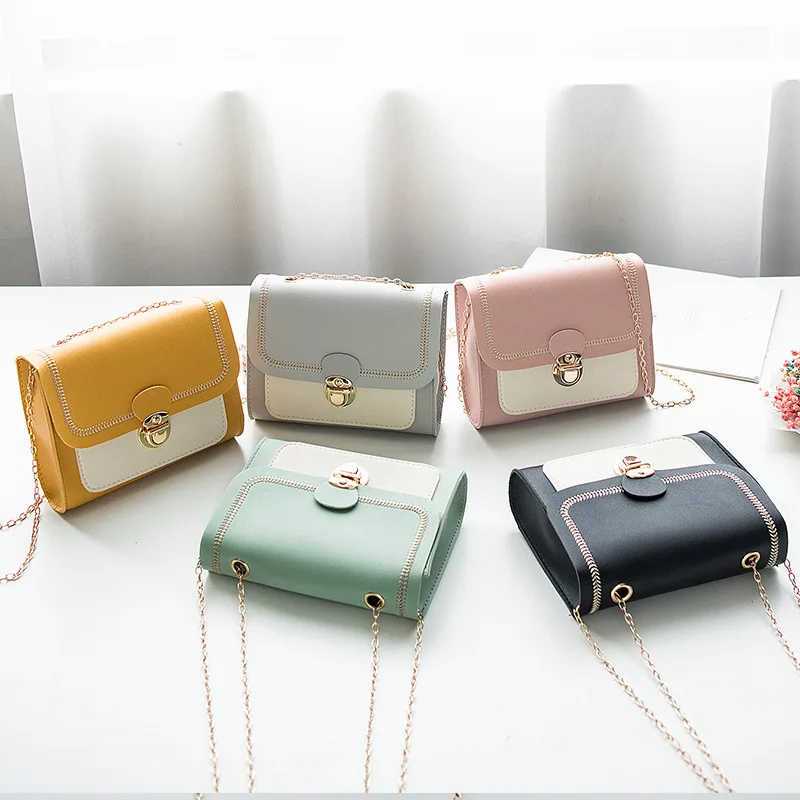 

2022 New Fashion Women's Summer Shoulder Bag Chain PU Leather Ladies Messenger Bag Female Small Square Bag Clutch Bags Handbags