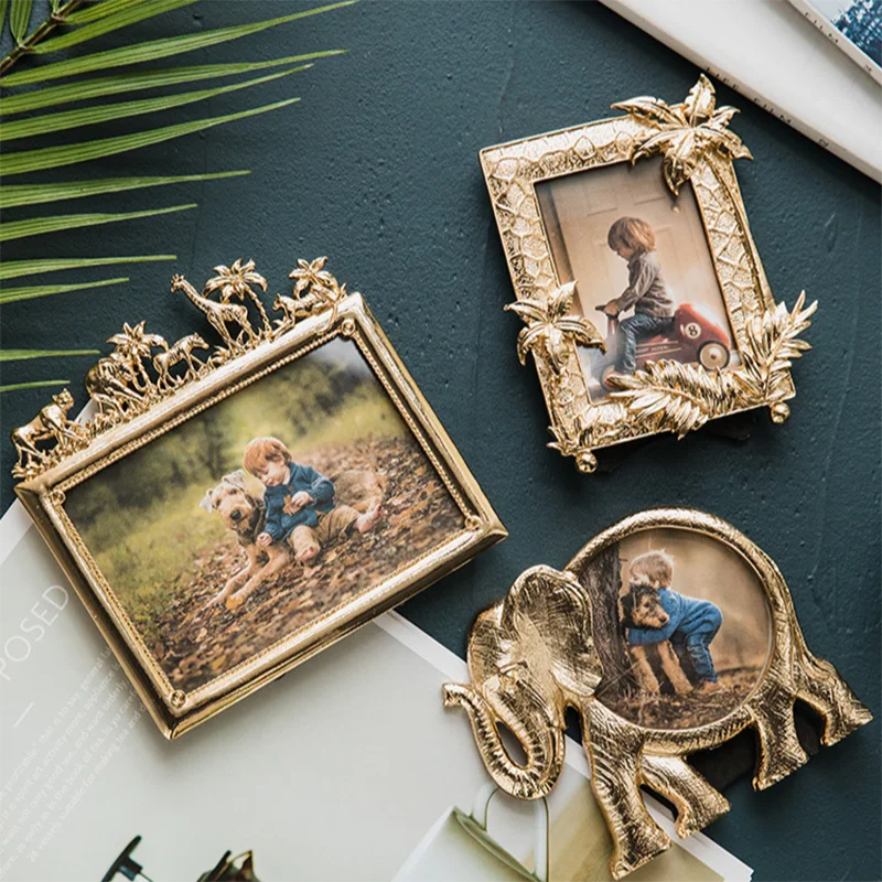 

Gold Friends Frame Photo 3d Spotify Canvas Painting Wall Art Picture Frame Round Vintage Fotolijst Accessories for Home Decor