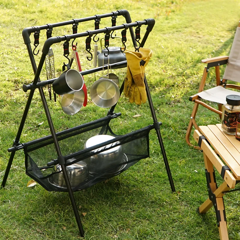 

Outdoor Camping Folding Storage Rack Rack Camping Self-Driving Tour Car Drying Rack Drying Net Drying Rack Storage