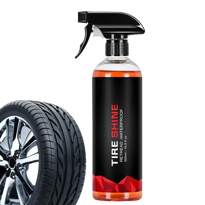 

500ml Tire Shine Spray Easy Application Non Greasy Car Auto Tire Refurbishing Agent Auto Maintenance Cleaner Coating Accessories