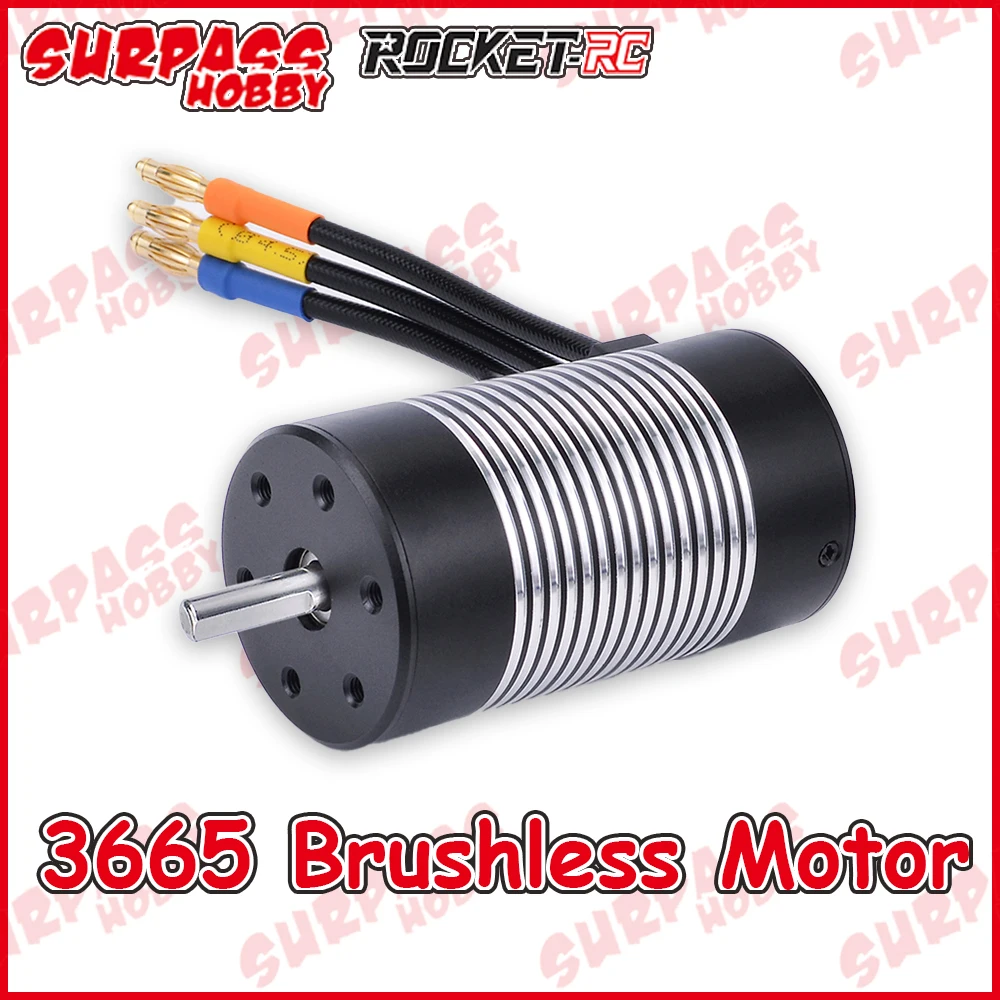 

Surpass Hobby Rocket 3665 Waterproof Brushless Motor 3100KV 2600KV 2100KV for 1/10 RC Car Traxxas Monster Truck Buggy Drift HSP