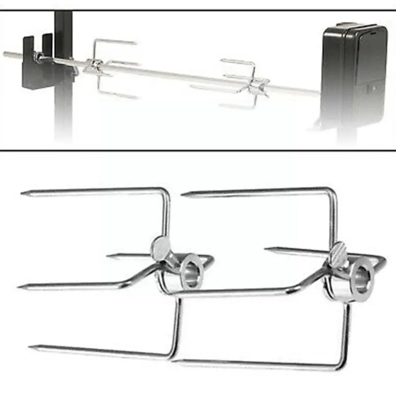 

Rotating Fix Fork Barbecue Skewer Oven Accessories Steel Food Grade Meat Fork Bbq Skewer Barbecue Spit Tool Grill Forks Ske G5x2