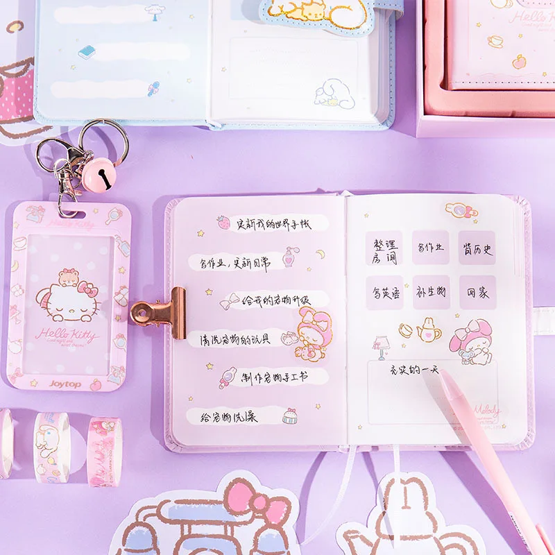 Полный набор HelloKitty Cinnamoroll Sanrio серии GoodNight наклейка на блокнот для карт Подарочная