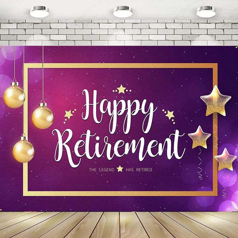 

Happy Retirement The Legend Has Retired Photography Backdrop Banner Background Banner Poster Decoration Party Photo