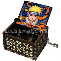 naruto animation peripheral wooden music box painted carving hand music box naruto sasuke music box childrens birthday gift
