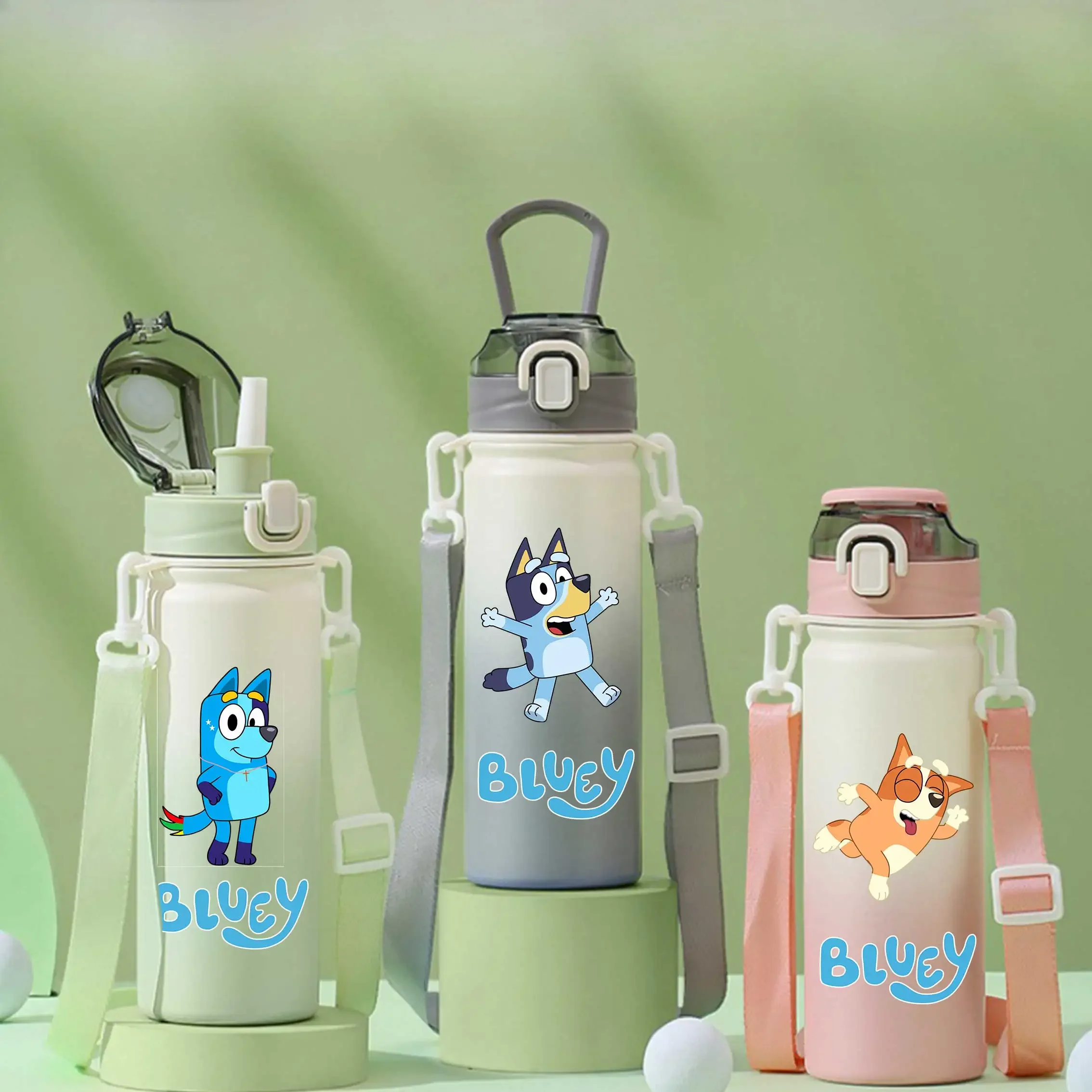 320ML/420ML Cartoon Bluey Portable Drinking Water Bottle Outdoor Sports Insulated Cup Stainless Steel