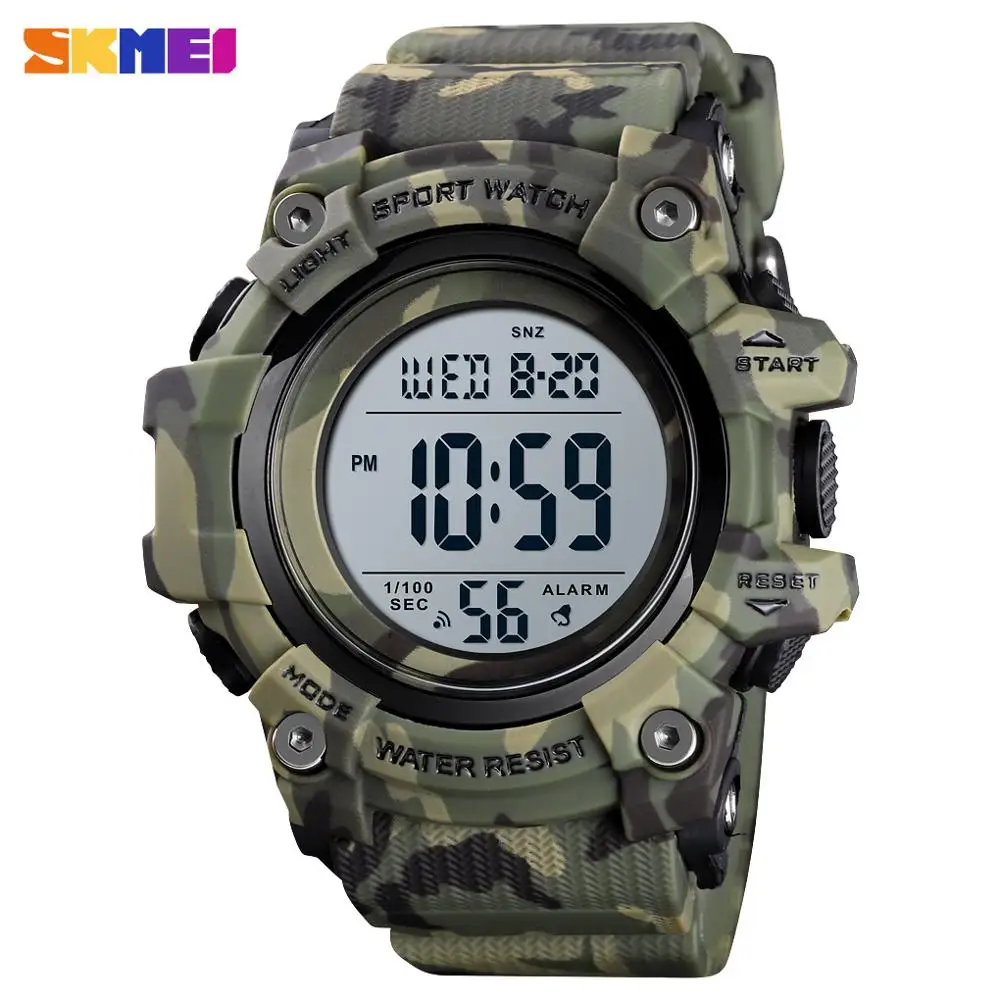 

Fashion Men Watch Sport Luxury SKMEI Watches Stopwatch Countdown Digital Army Watch 50Bar Waterproof Military Watch Mens Clock