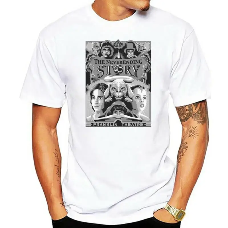 Футболка с постером фильма The Neverending Story 1984 100% хлопок размеры S-3Xl V4 уличная одежда