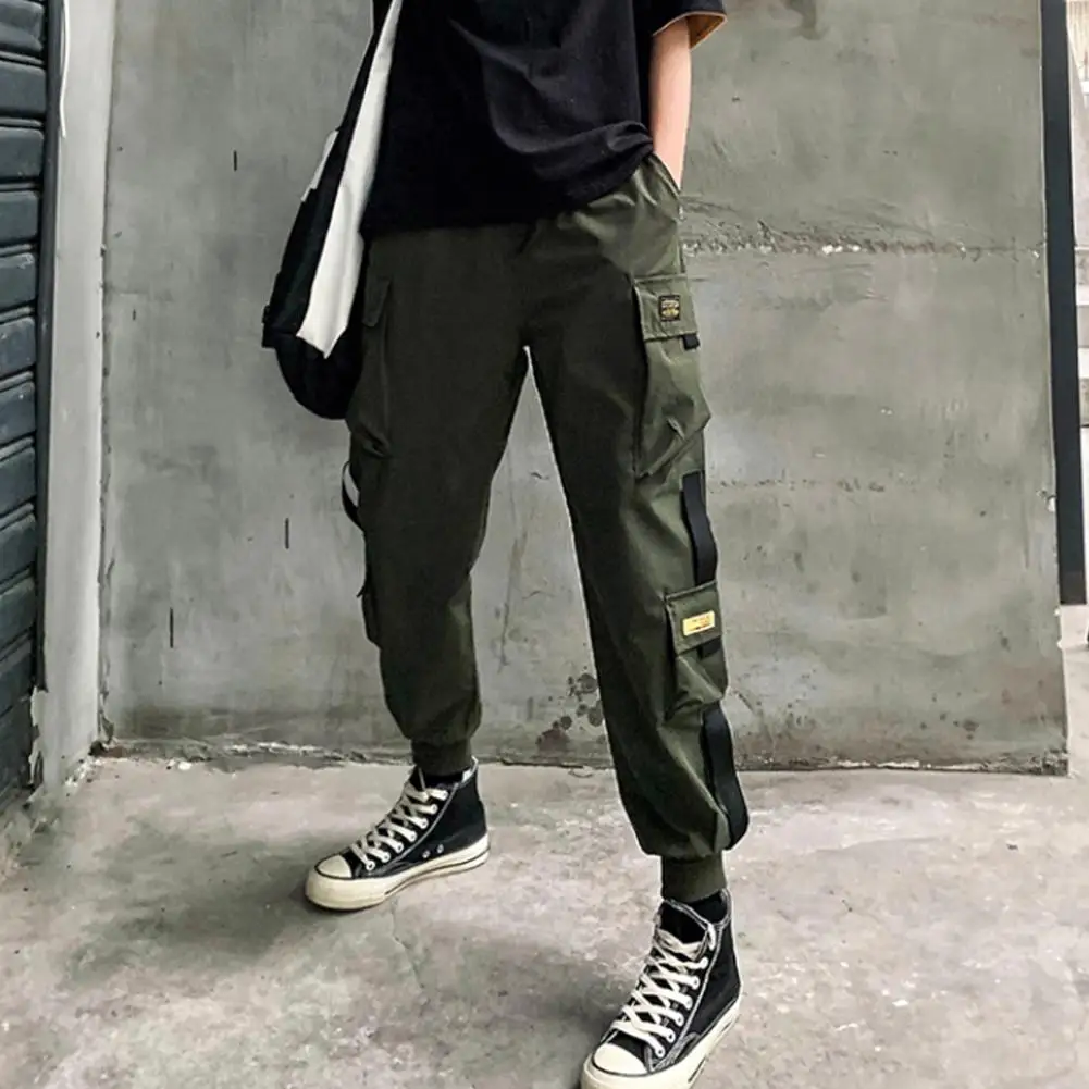 

Cargo Pants Solid Color Lady Trousers Pure Colors Loose Fabulous Casual Lady Trousers