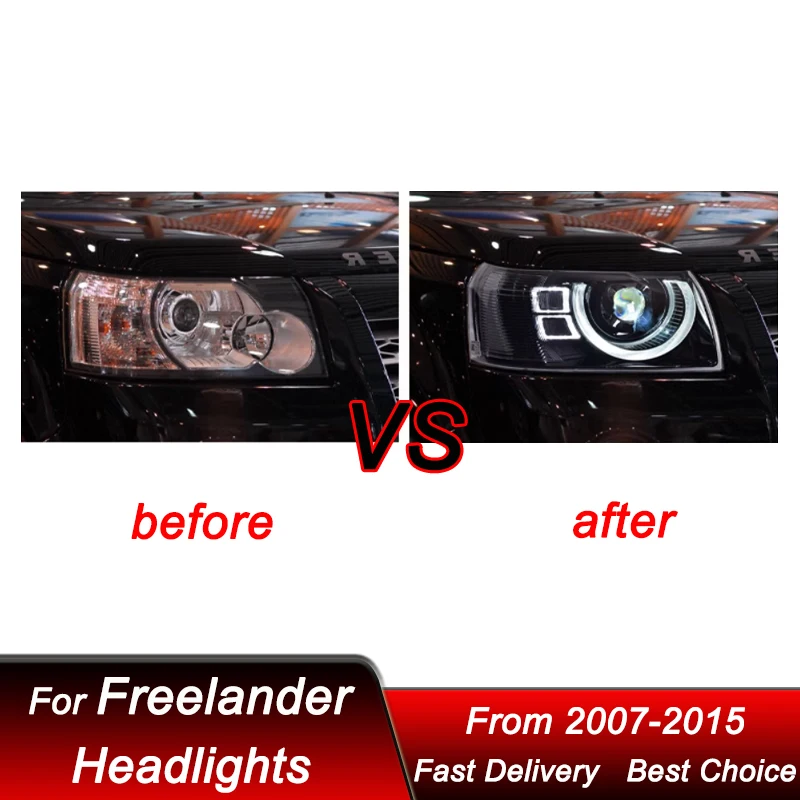 Автомобильные фары для Land Rover Freelander 2 2007-2015 стиль Defender полностью светодиодные