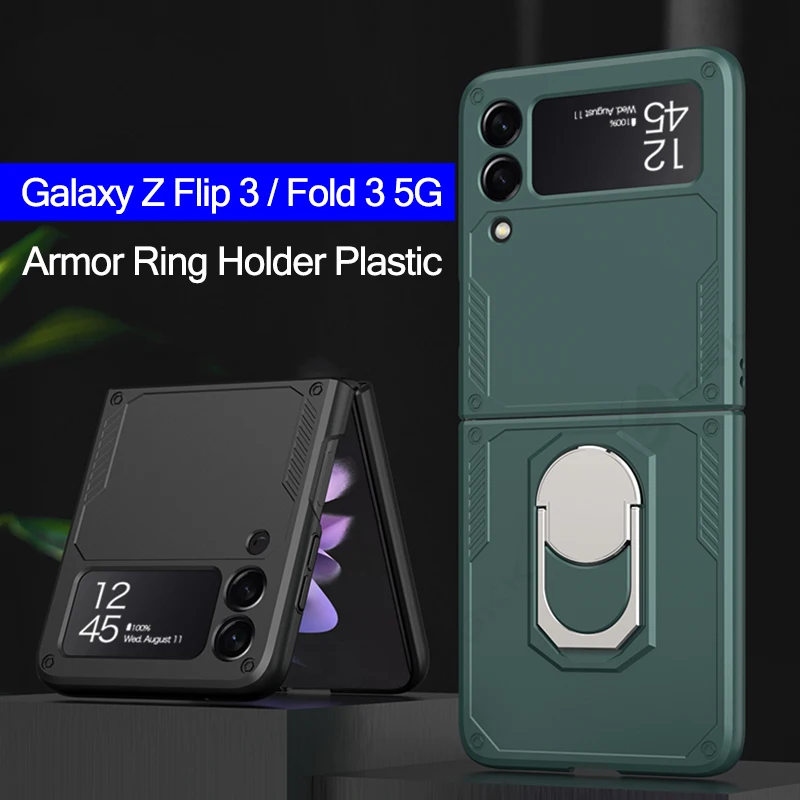 

GKK Armor Stand Holder Case For Samsung Galaxy Z Flip Fold 3 5G Shockproof Plastic Hard Cover For Samsung Z Flip Fold 3 5G Case