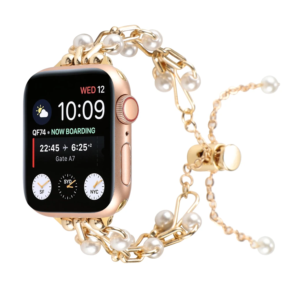 

Металлический Алмазный женский ремешок для Apple Watch, браслет 49 мм, 44/40 мм, 45 мм, 41 мм, браслет из нержавеющей стали iWatch series 7 3 SE 6 8 Ultra