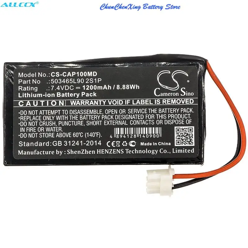 

Cameron Sino 1200mAh Battery 503465L90 2S1P for CHARMCARE ACCURO Pulse Oximeter, ACCURO TABLETOP PULSE OXIMETER
