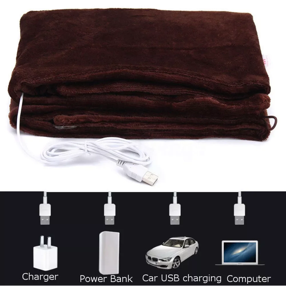 

Car Home Electric Warming Heating Blanket Pad Shoulder Neck Mobile Heating Shawl USB Soft 5V 4W Ourdoor Soft Heated Shawl