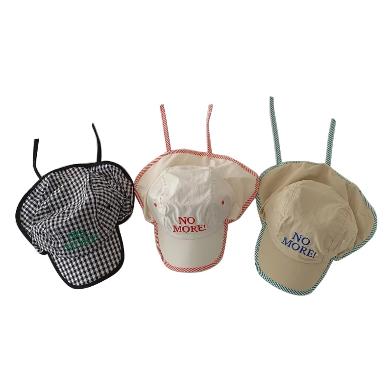 

Дышащая Детская кепка для лета, быстросохнущая Солнцезащитная пляжная шляпа с застежкой на шею, тонкая рыболовная шляпа, детские головные уборы