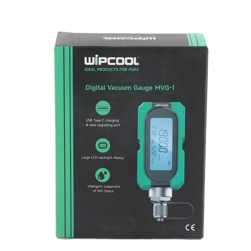 Цифровой вакуумметр Wipcool MVG 1 для измерения абсолютного давления, тестер давления для систем ОВКВ и холодильного оборудования, микронметр для обслуживания кондиционеров (art.: 3920d9fc2a49d) - 3920d9fc2a49d
