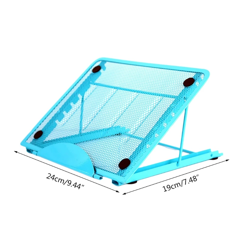 Portable Laptop Phone Stand Metal Mesh Desktop Holder for mac-Book Foldable Cooling Base for Laptop Drawing Painting images - 6