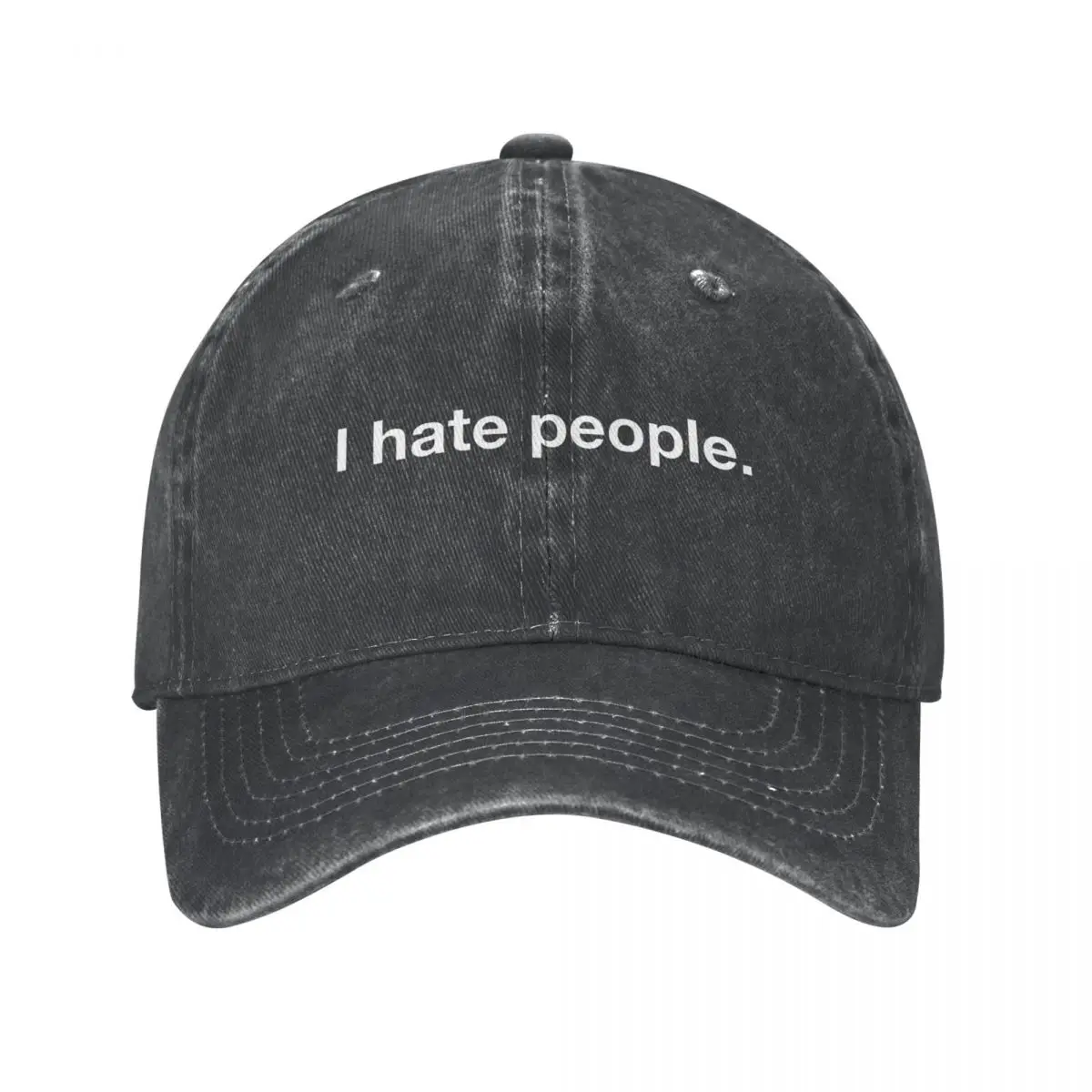 Vintage Cotton I Hate People Baseball Cap For Boy Girl Snapback Sun Hats Sarcastic Solitary Autism Anxious Anxiety Shy Cap Hats