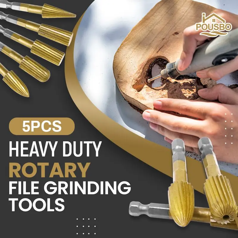 

5 in 1 Rotary Files Burr Drill Hss Rotating Thorn Head Polishing Accessories DIY Electric Grinding Head Woodworking Tools