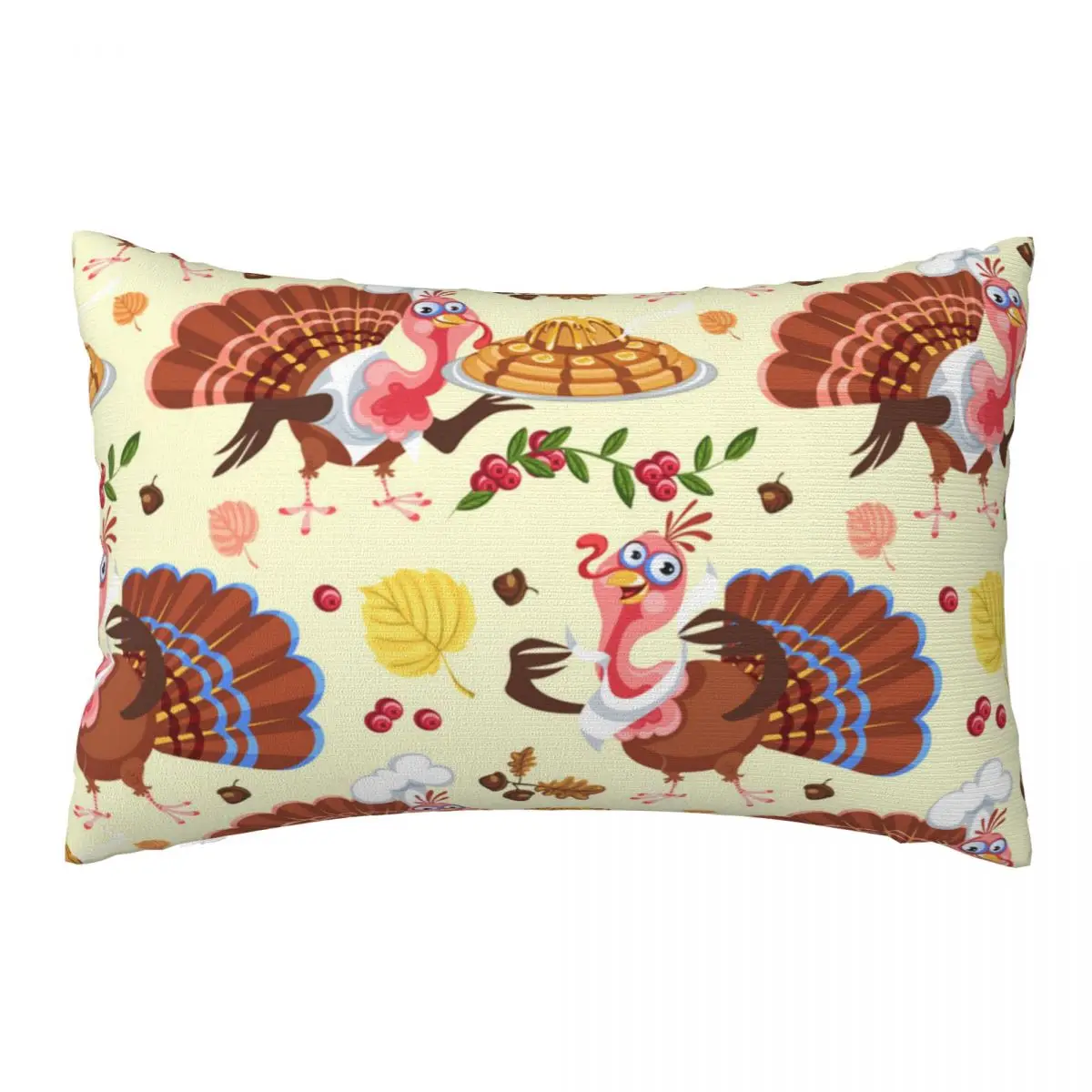 

Thanksgiving Turkey Decorative Pillow Covers Throw Pillow Cover Home Pillows Shells Cushion Cover Zippered Pillowcase