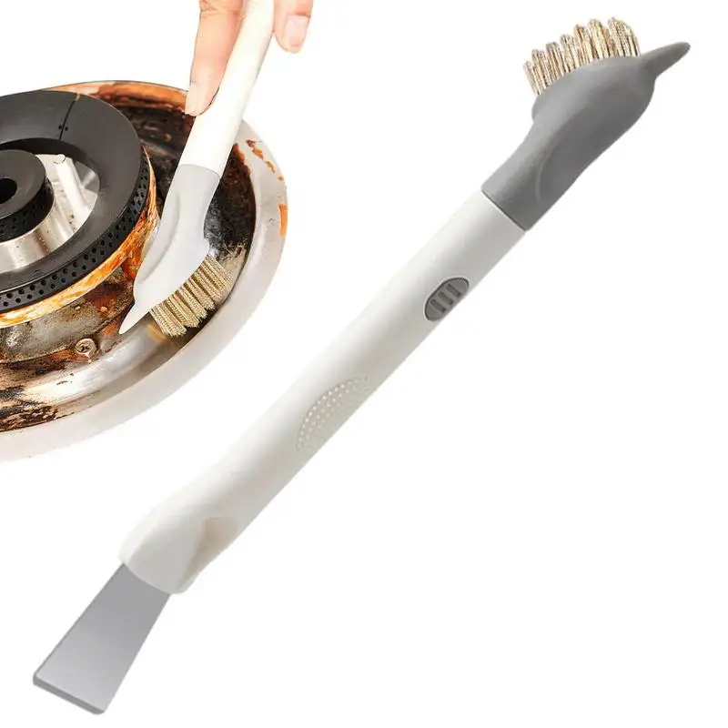 

Kitchen Sink Scrub Brush Kitchen Scrubber Brush Metal With Scraper Hood Cleaning Kitchen Sink Cleaning Brush Rustproof