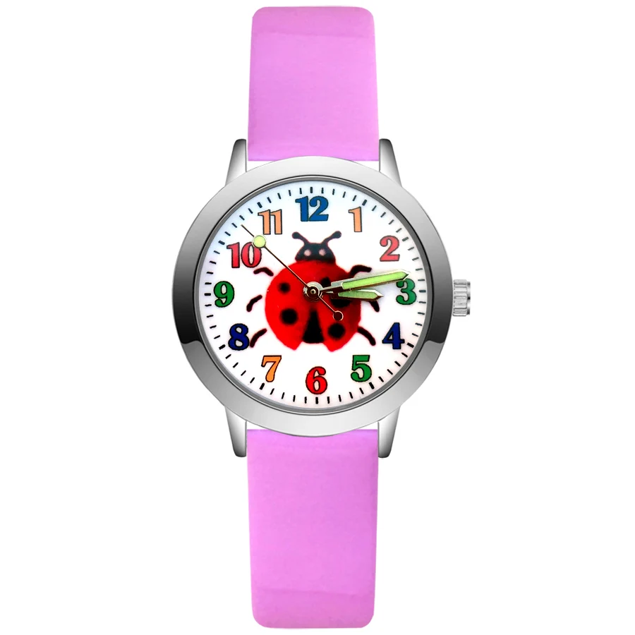 

Модные детские радужные кварцевые часы с мультяшным рисунком для мальчиков и девочек, брендовые часы с кожаным нейлоновым ремешком, оптовая продажа с завода