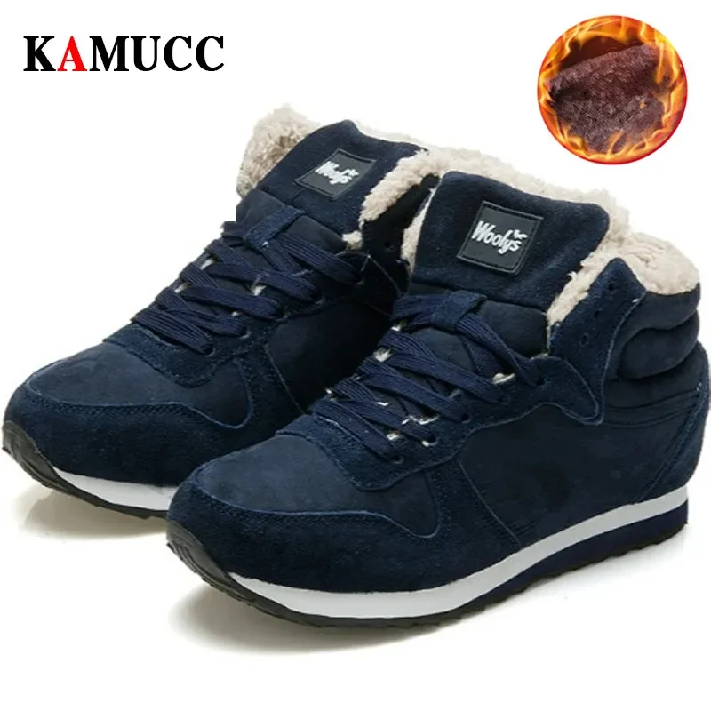 

Men boots Women Winter Shoes Fashion Snow Boots Shoes Plus Size Winter Sneakers Ankle Men Shoes Winter Boots Black Blue Footwear