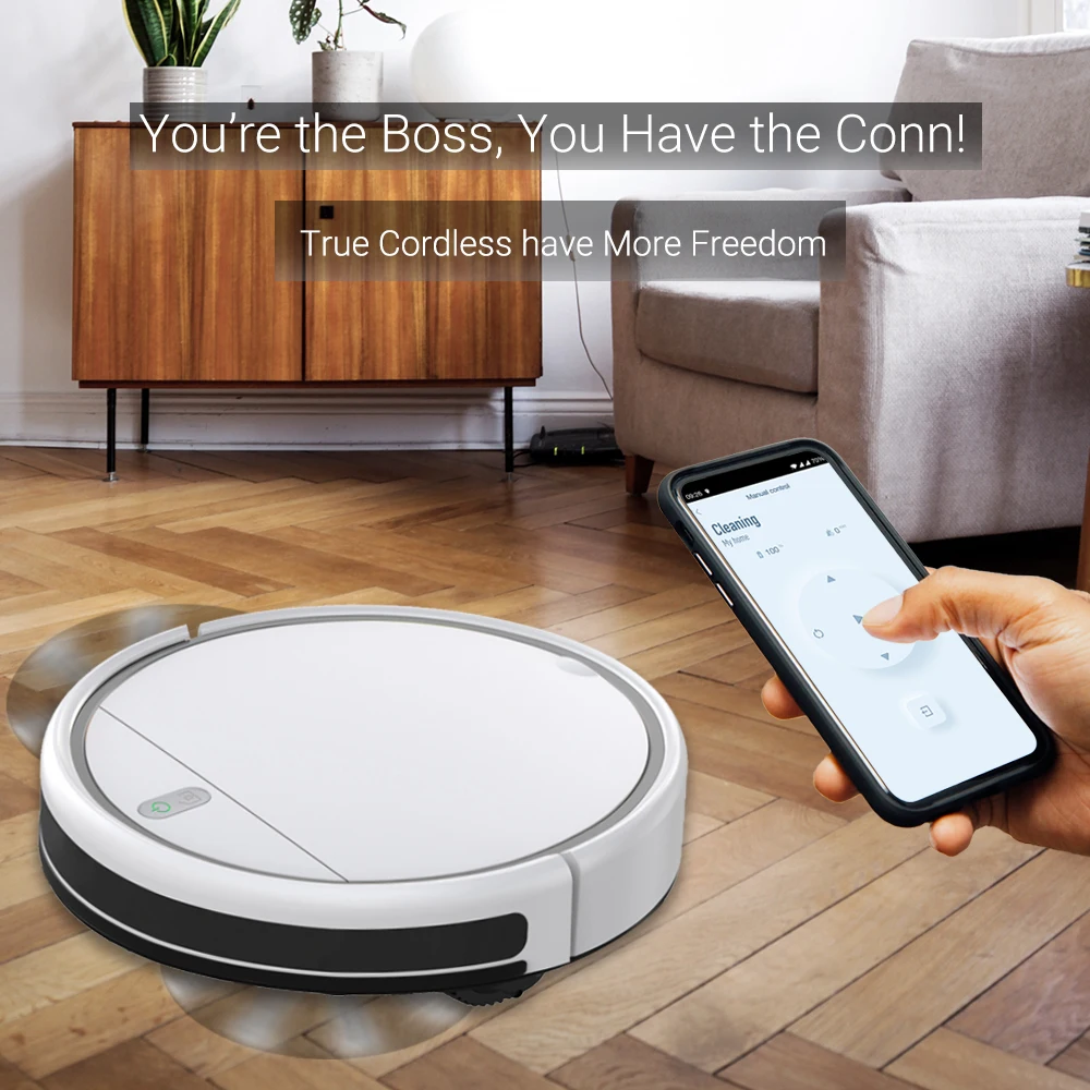 Фото Дешевая цена, оптовая продажа, робот-пылесос, Wi-Fi, робот-пылесос, подметание, пылесос, мытье полов с автоматической док-станцией №5